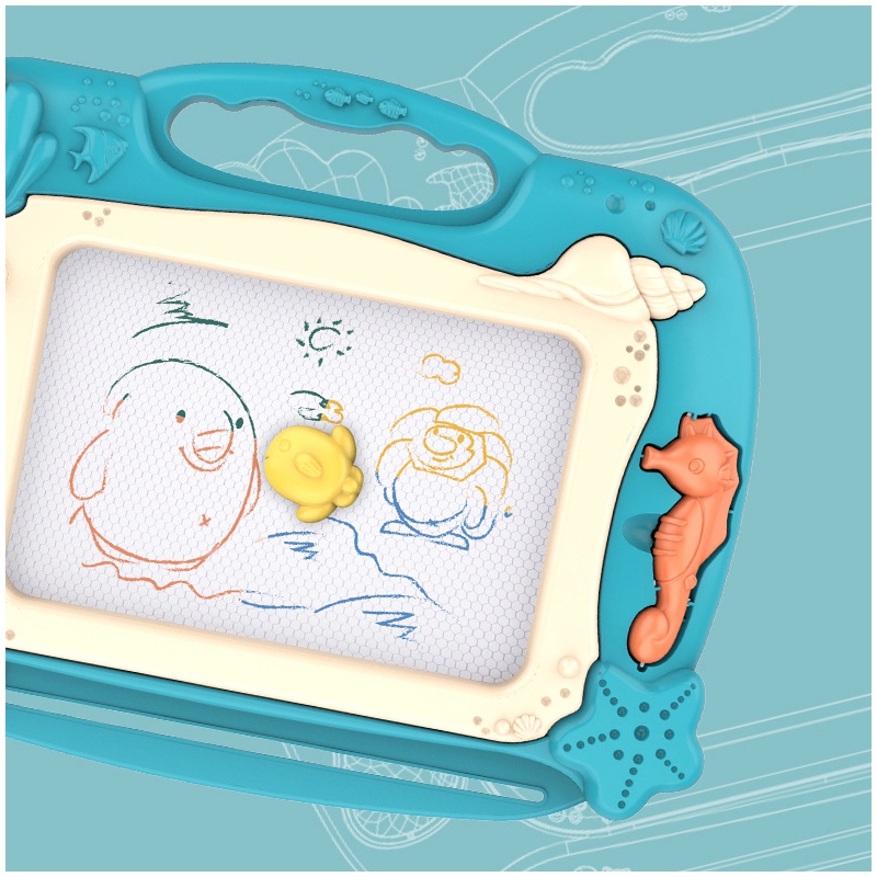 WOOPIE Znikopis Tablica Magnetyczna Kolorowa Stempelki Motyw Oceanu Zielony - obrazek 5