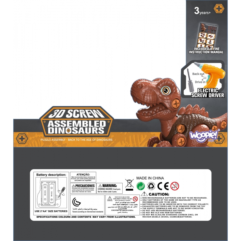 WOOPIE Dinozaur do Skręcania Zestaw Konstrukcyjny + Wiertarka 31 el. - obrazek 11