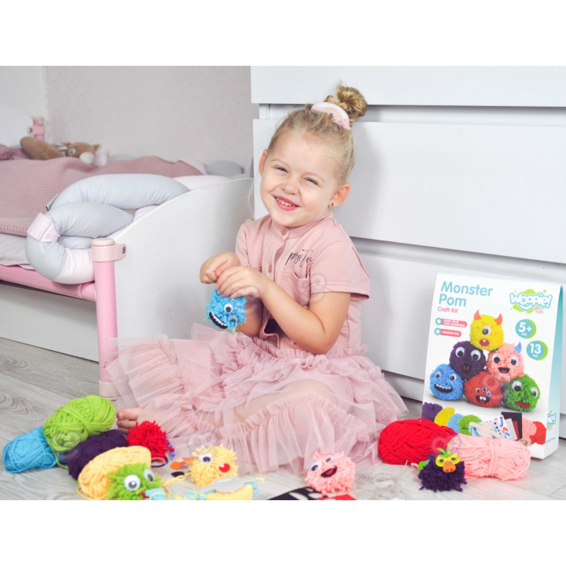 WOOPIE ART&FUN Zestaw Kreatywny Zrób Potworka Monster Pom - obrazek 4