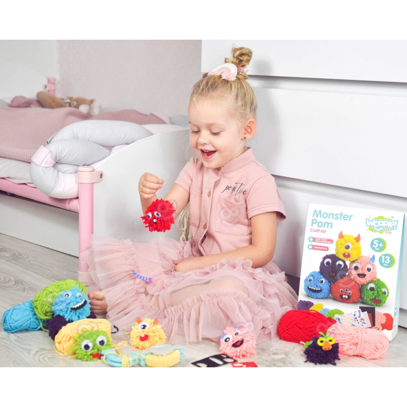 WOOPIE ART&FUN Zestaw Kreatywny Zrób Potworka Monster Pom - obrazek 12