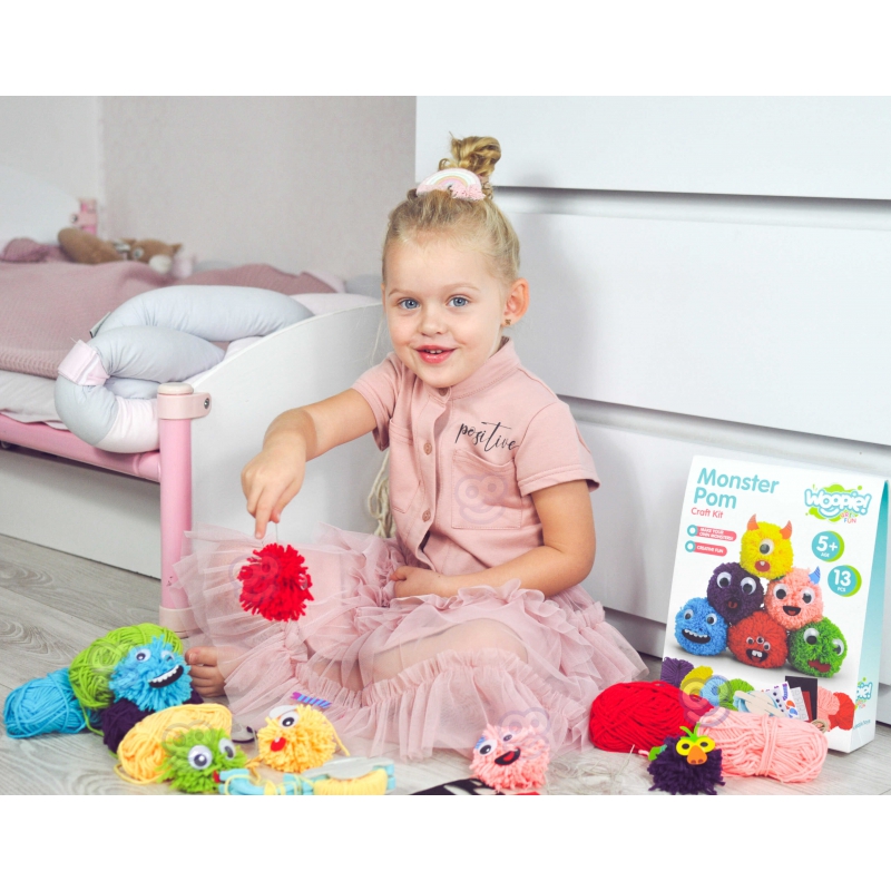 WOOPIE ART&FUN Zestaw Kreatywny Zrób Potworka Monster Pom - obrazek 14