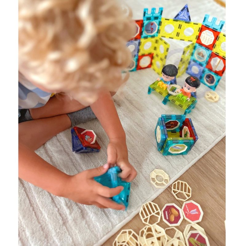 WOOPIE Klocki Magnetyczne Zamek 98 el. - obrazek 2