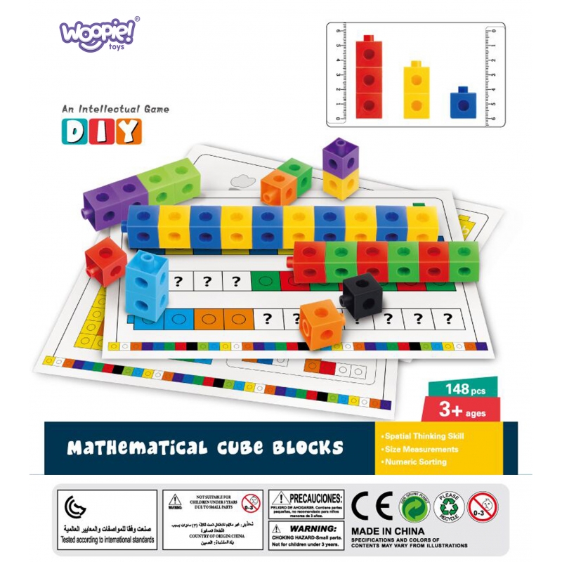 WOOPIE Gra Układanka Matematyczna Klocki Konstrukcyjne + Wzory 148 el. - obrazek 11