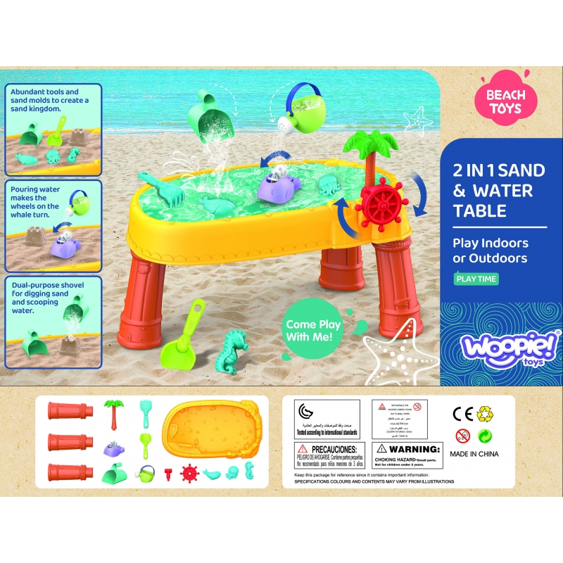 WOOPIE Stolik Wodny 2w1 Piaskownica Statek Piracki 8 akc. - obrazek 12