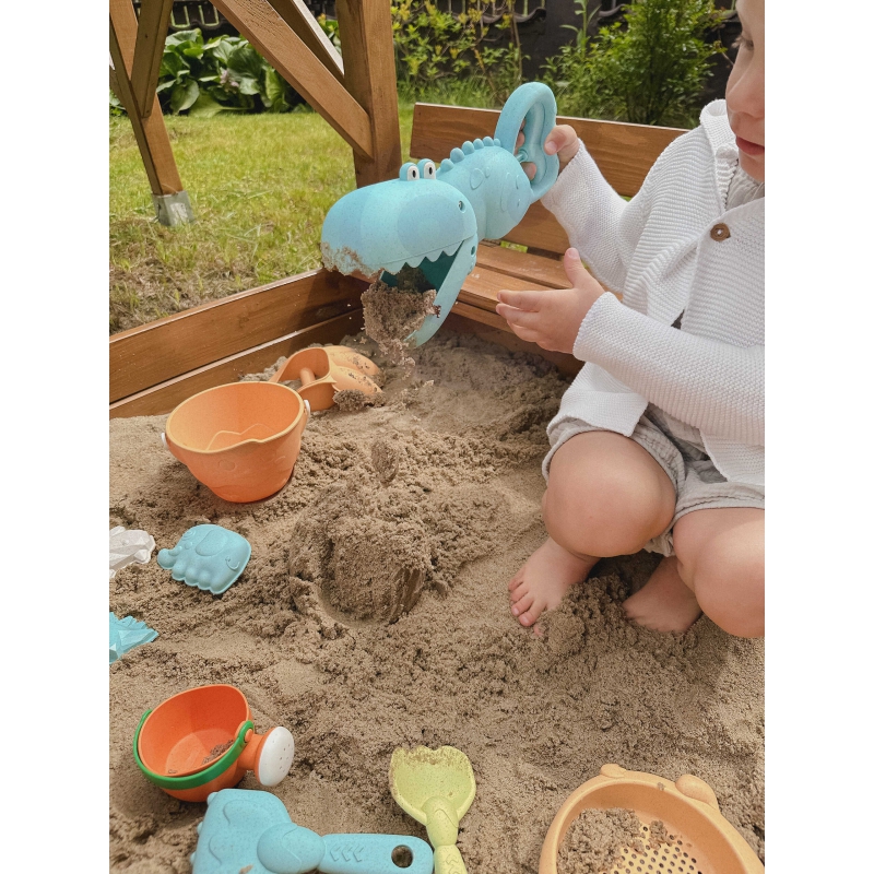 WOOPIE GREEN Krokodyl Łopatka Zbierak do Piasku i Wody Niebieska BIODEGRADOWALNY ORGANICZNY MATERIAŁ - obrazek 3