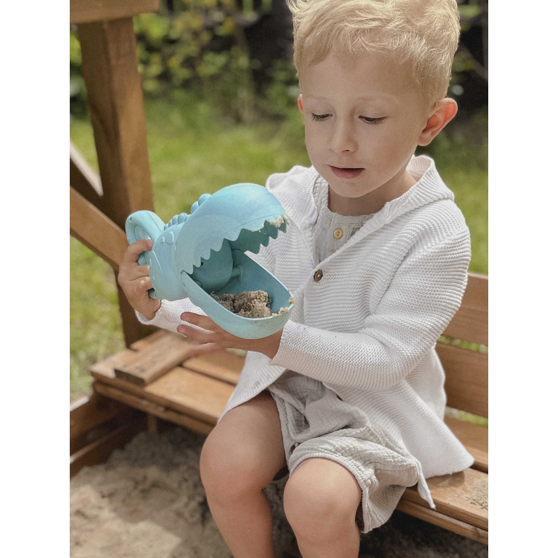 WOOPIE GREEN Krokodyl Łopatka Zbierak do Piasku i Wody Niebieska BIODEGRADOWALNY ORGANICZNY MATERIAŁ - obrazek 4
