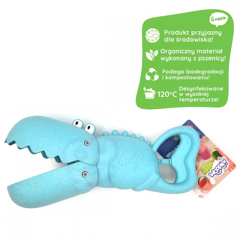 WOOPIE GREEN Krokodyl Łopatka Zbierak do Piasku i Wody Niebieska BIODEGRADOWALNY ORGANICZNY MATERIAŁ - obrazek 9