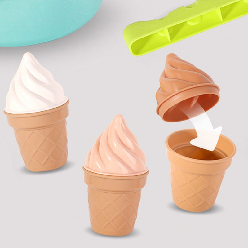 WOOPIE Zestaw do Piasku FUN ICE CREAM Lody 2w1 Fabryka Śnieżek 15 el. - obrazek 2