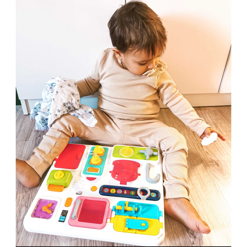 WOOPIE BABY Tablica Manipulacyjna Kuchnia Zegar z Efektami Dźwiękowymi i Świetlnymi Montessori - obrazek 4