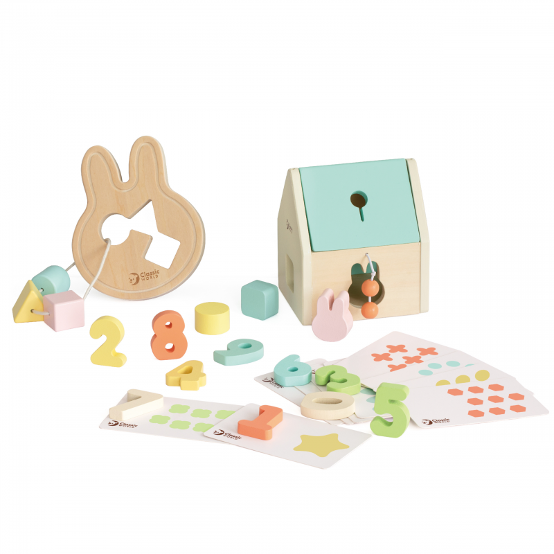 CLASSIC WORLD Pastelowy Zestaw dla Niemowląt Box Pierwsze Zabawki do Nauki od 12 do 18 miesiąca - obrazek 14