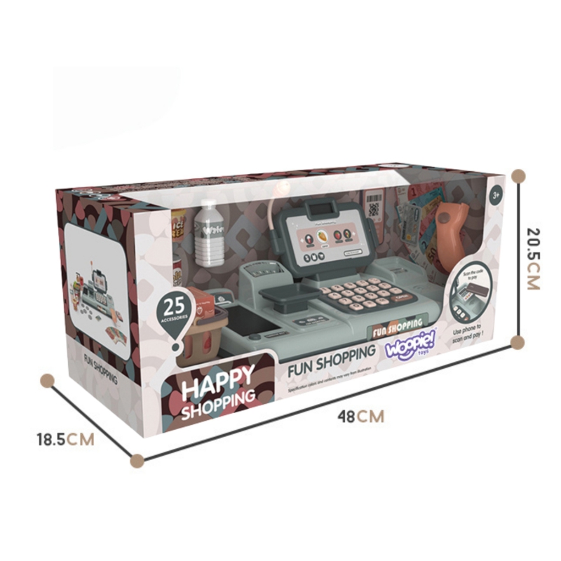 WOOPIE Kasa Sklepowa Dla Dzieci Skaner Waga Mikrofon + 25 Akcesoriów - obrazek 12