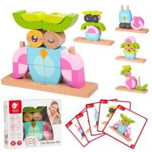 CLASSIC WORLD Kreatywne Drewniane Klocki Przestrzenne 3D Sowa