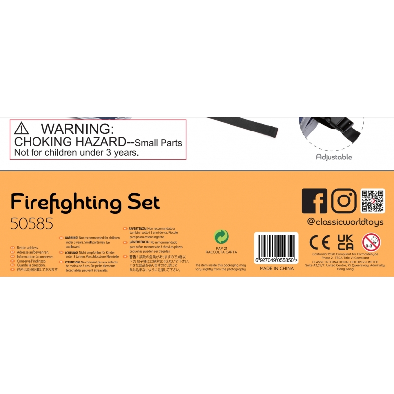 CLASSIC WORLD Little Firefighter Set Costume Tools 8 pcs. - obrazek 15