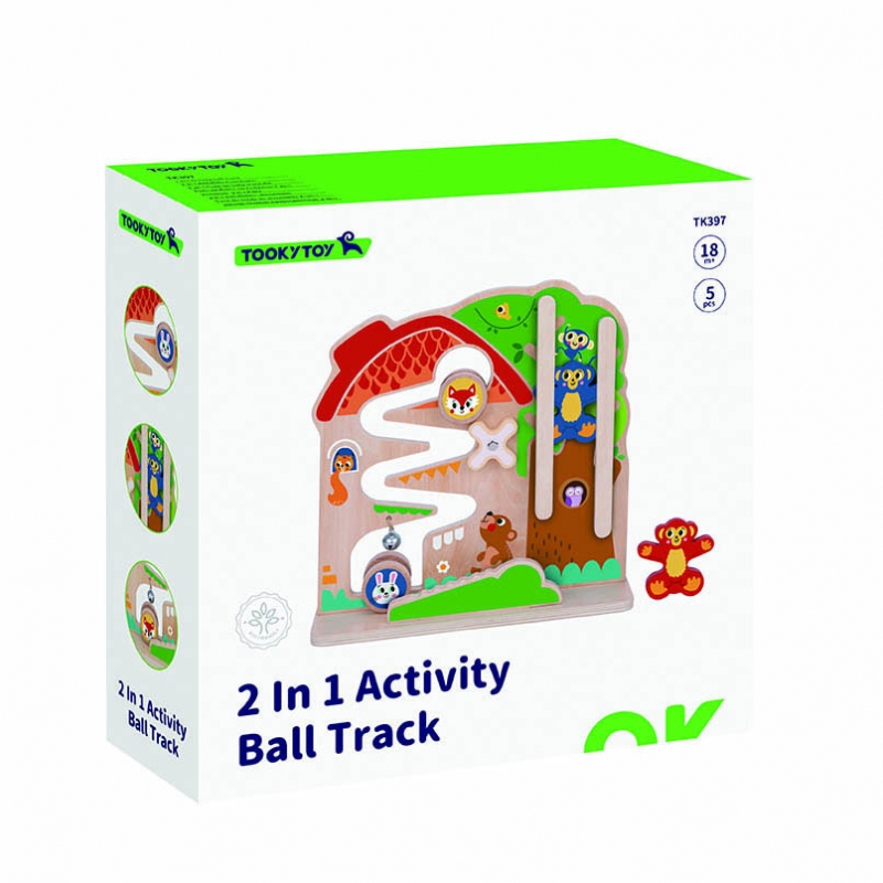 TOOKY TOY Drewniana Tablica Manipulacyjna Montessori Labirynt - obrazek 10