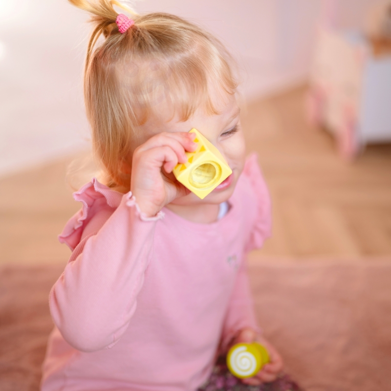 CLASSIC WORLD Drewniane Klocki Sensoryczne 7 Funkcji Układanka Multifunkcyjna Kształty Dźwięk MONTESSORI 14 el. - obrazek 5