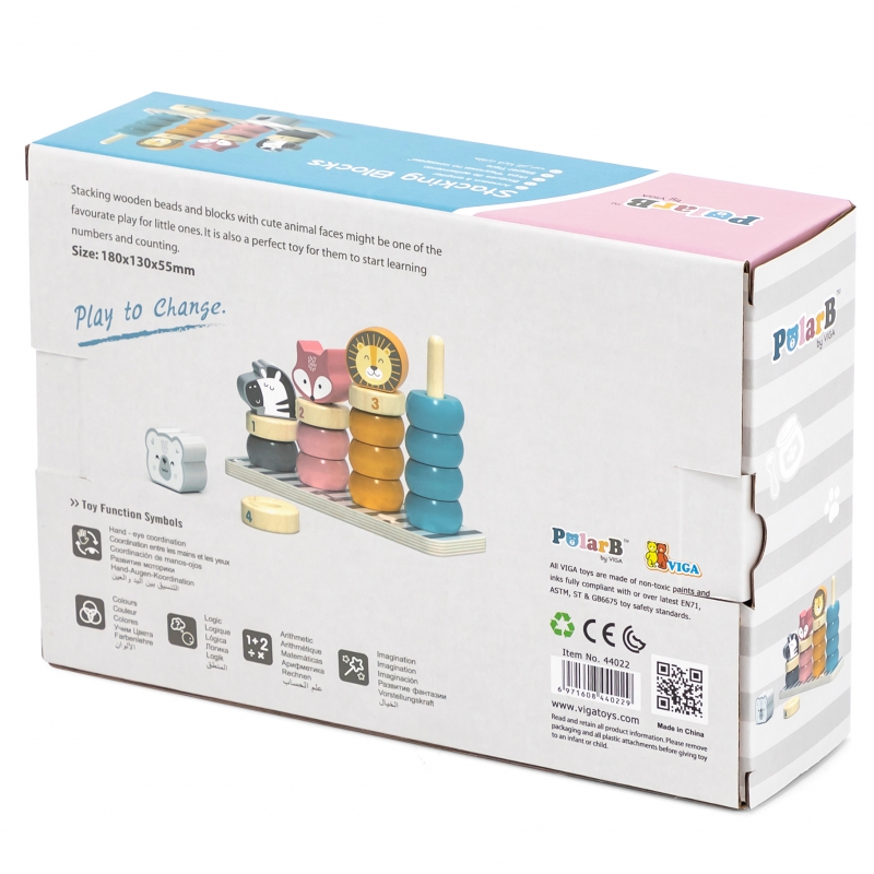 VIGA PolarB Drewniana Układanka Edukacyjna ze Zwierzątkami Montessori - obrazek 12