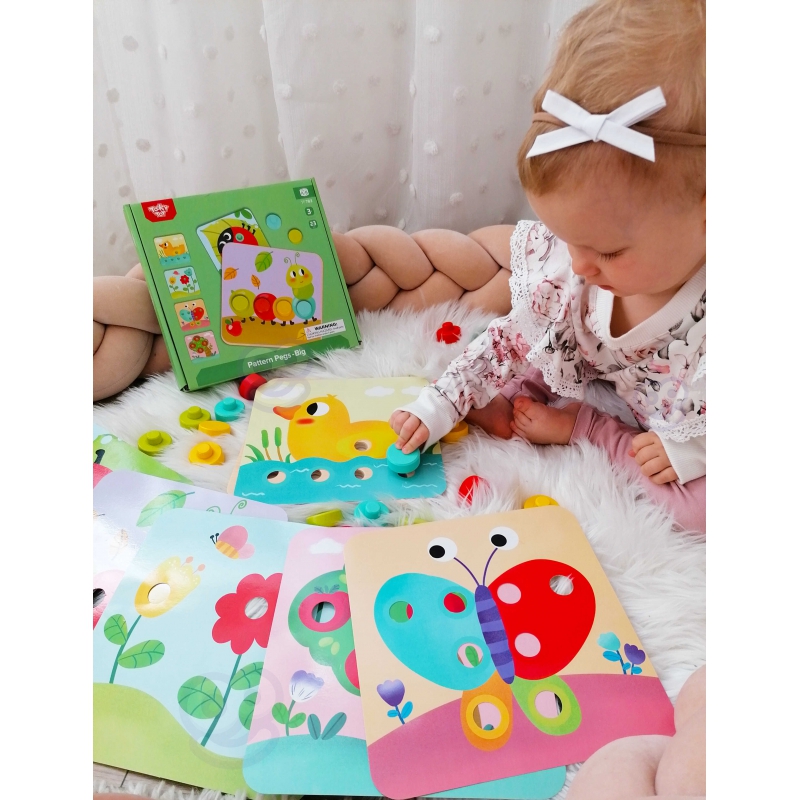 TOOKY TOY Układanka Klocki dla Dzieci Zwierzęta Dopasuj Nauka Kształtów Kolorów + Plansze - obrazek 6