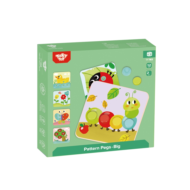 TOOKY TOY Układanka Klocki dla Dzieci Zwierzęta Dopasuj Nauka Kształtów Kolorów + Plansze - obrazek 11