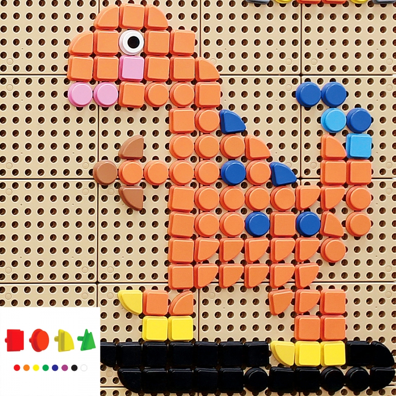 MASTERKIDZ Geometryczne Elementy 8 Kolorów 256 szt Akcesoria do tablic STEM - obrazek 2