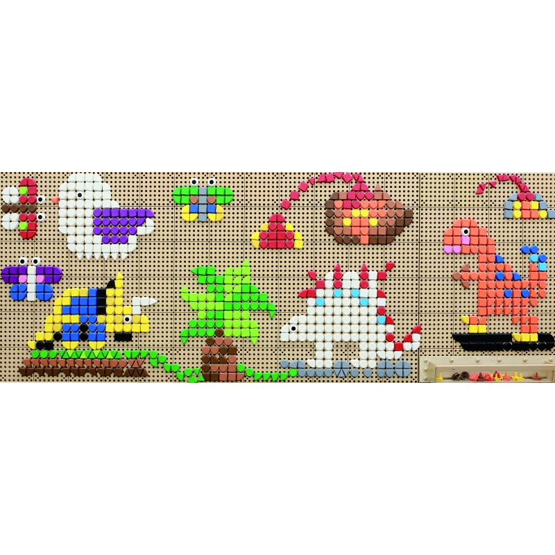 MASTERKIDZ Geometryczne Elementy 8 Kolorów 256 szt Akcesoria do tablic STEM - obrazek 4