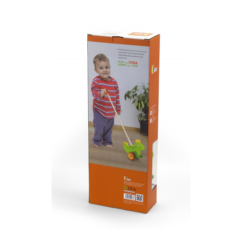 Viga Toys Drewniany Pchacz Dinozaur - obrazek 5