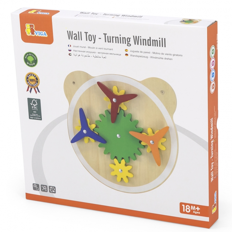 VIGA Drewniana Tablica Wiatraczki Certyfikat FSC Montessori - obrazek 5