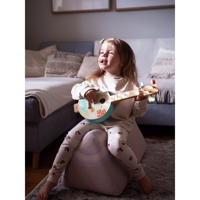 TOOKY TOY Drewniane Banjo Nauka Gry Dla Dzieci z Motywem Morza - obrazek 2