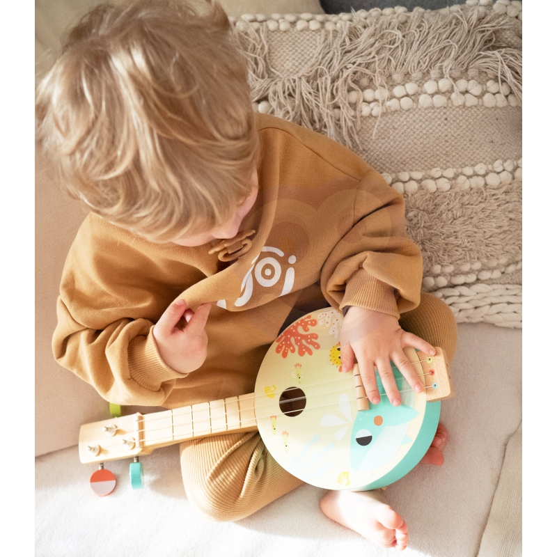 TOOKY TOY Drewniane Banjo Nauka Gry Dla Dzieci z Motywem Morza - obrazek 3