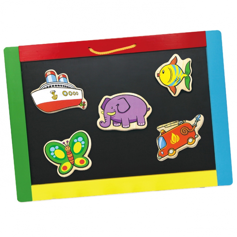 VIGA Drewniane magnesy pojazdy zestaw - obrazek 9