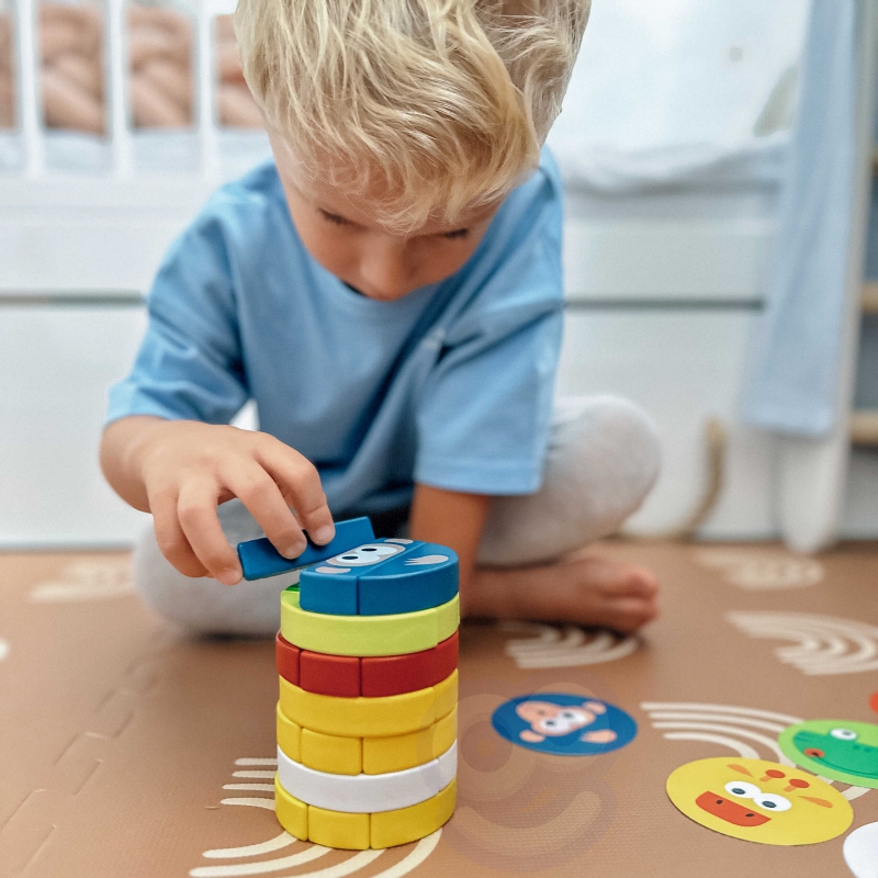 TOOKY TOY Gra Zręcznościowa Klocki Zwierzęta Certyfikat FSC - obrazek 13