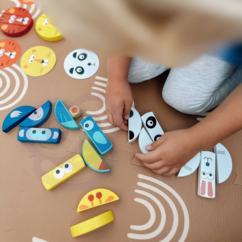 TOOKY TOY Gra Zręcznościowa Klocki Zwierzęta Certyfikat FSC - obrazek 16