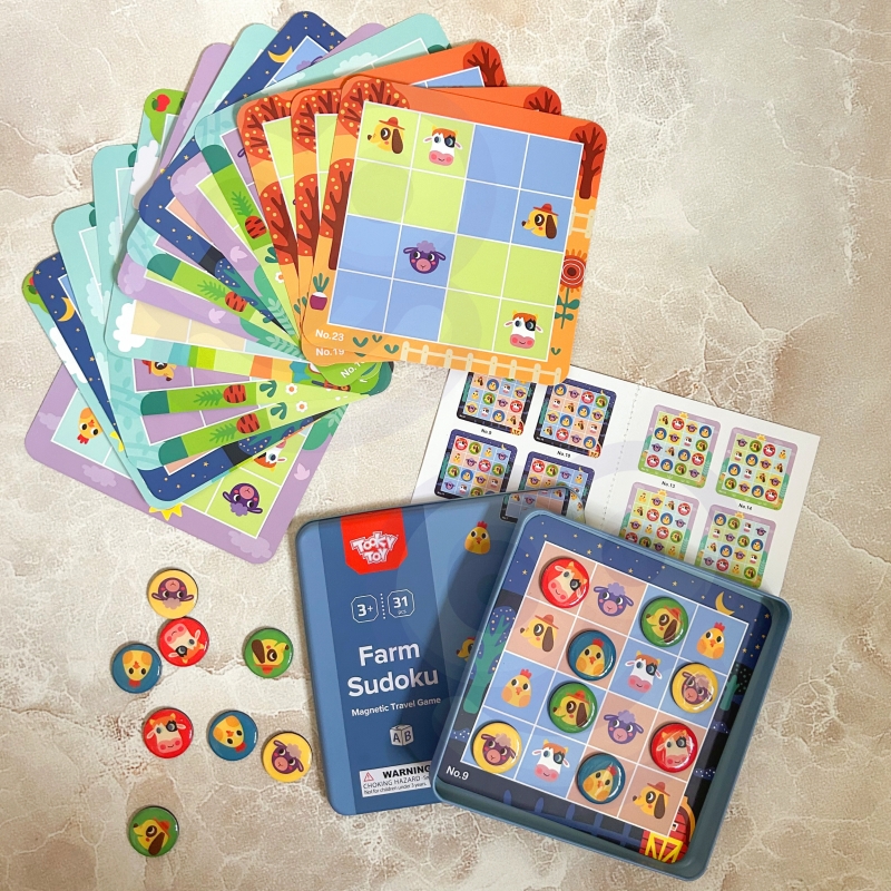 TOOKY TOY Gra Sudoku Dla Dzieci Wersja Farma - obrazek 3