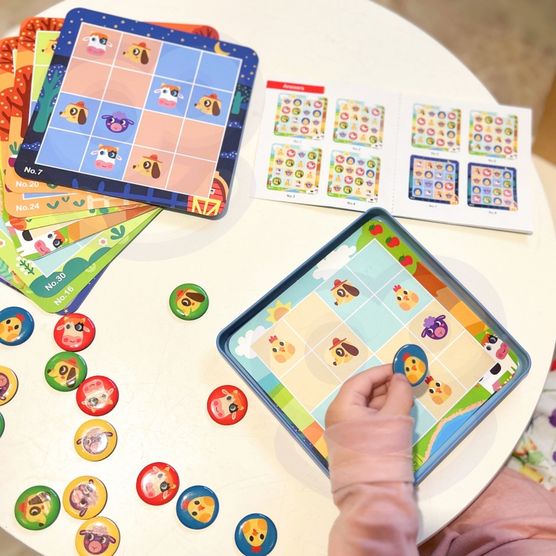 TOOKY TOY Gra Sudoku Dla Dzieci Wersja Farma - obrazek 4