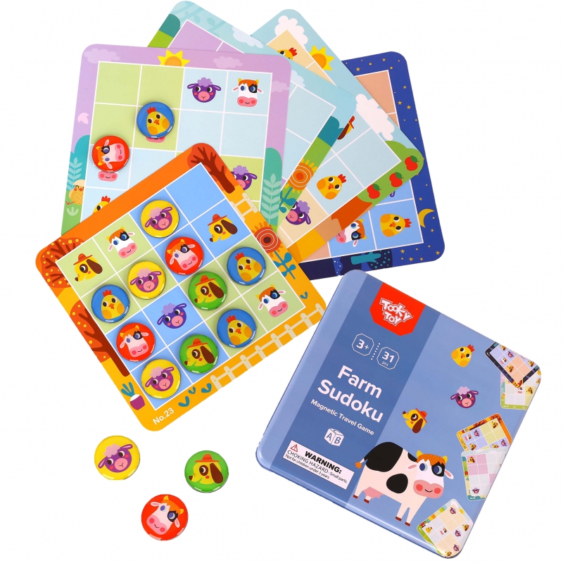 TOOKY TOY Gra Sudoku Dla Dzieci Wersja Farma - obrazek 12
