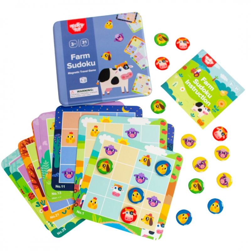 TOOKY TOY Gra Sudoku Dla Dzieci Wersja Farma - obrazek 14