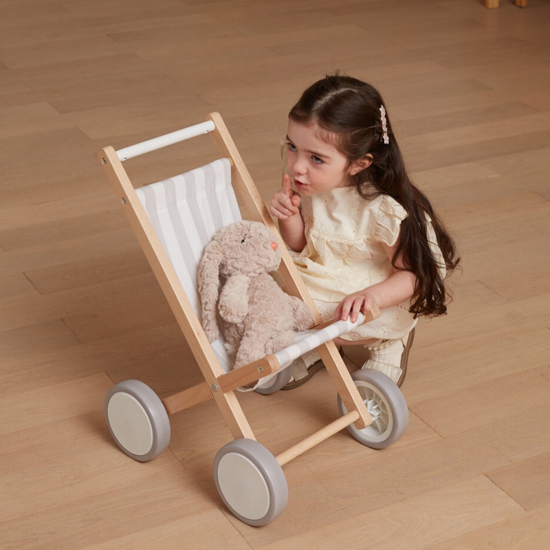 VIGA Drewniany Wózek Dla Lalek Spacerówka - obrazek 6