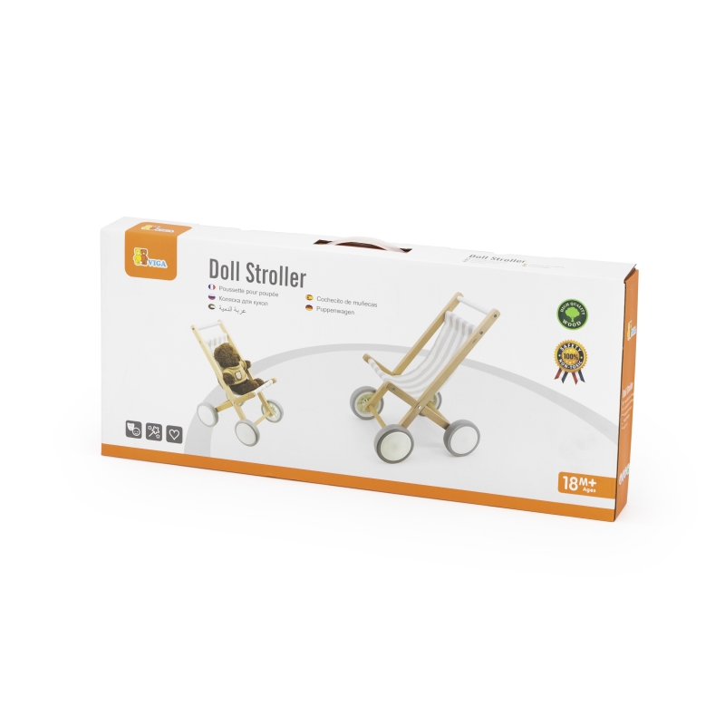 VIGA Drewniany Wózek Dla Lalek Spacerówka - obrazek 11