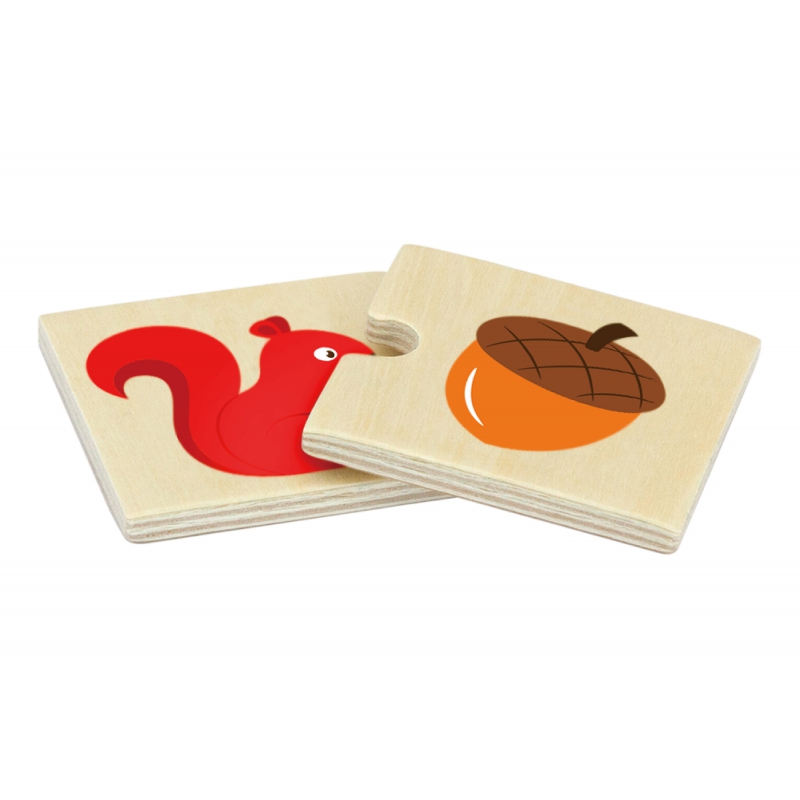 VIGA Drewniane Puzzle Nakarm Zwierzątko Co jedzą Zwierzęta Układanka - obrazek 4