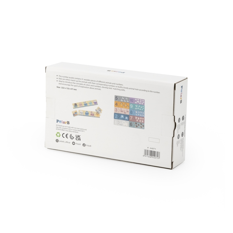 VIGA PolarB Drewniane Puzzle Numeryczne Cyferki Montessori - obrazek 12