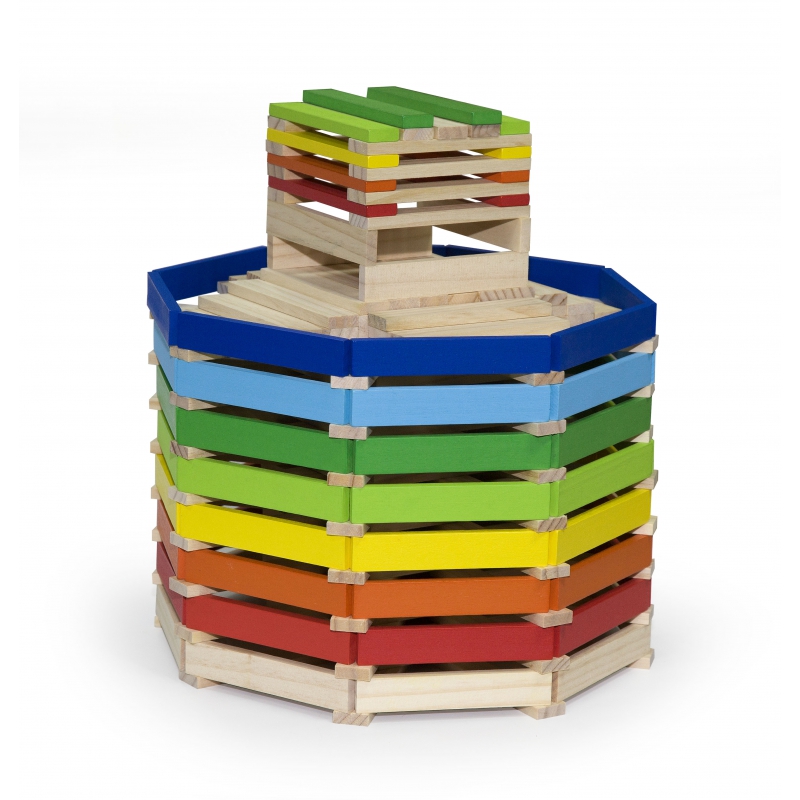 VIGA Drewniane Klocki konstrukcyjne Budynki - obrazek 10