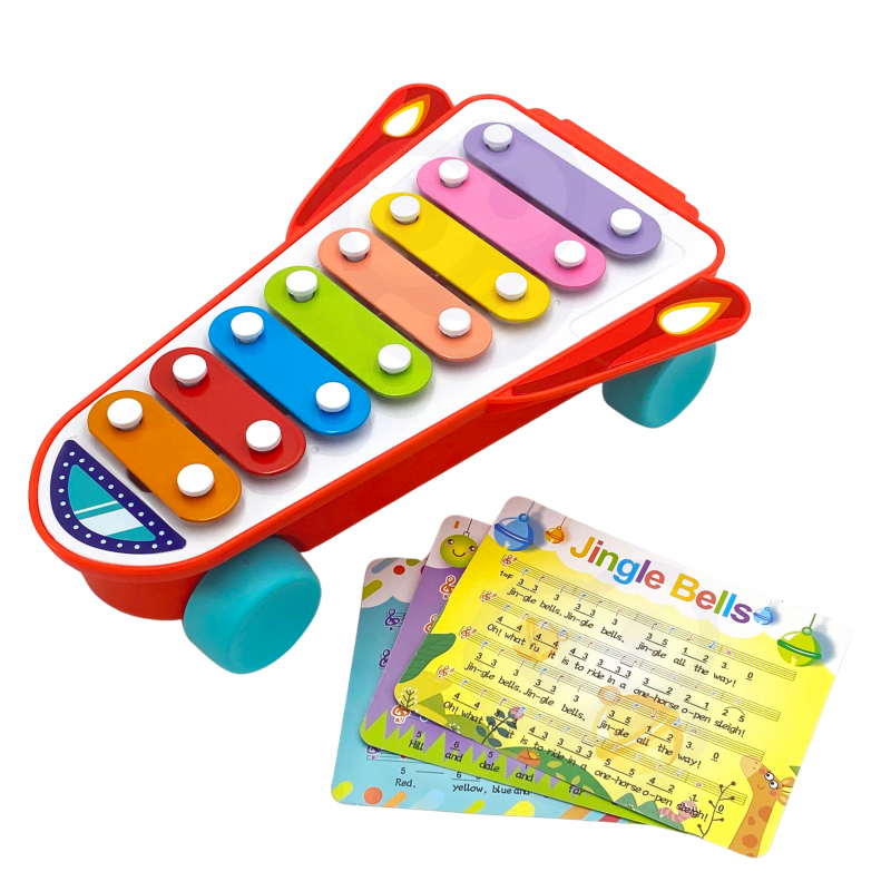 WOOPIE BABY Cymbałki Rakieta Kosmiczna Niebieska 18m+ - obrazek 5