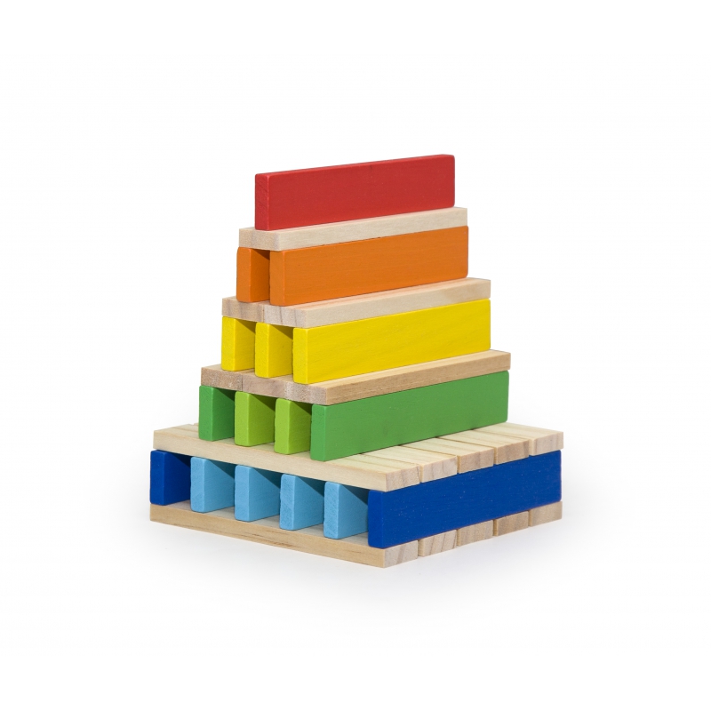 VIGA Drewniane Klocki konstrukcyjne Budynki - obrazek 14