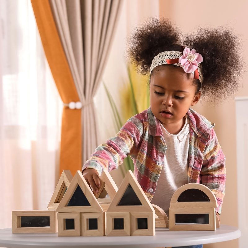 VIGA Drewniane Klocki Lustrzane układanka 16 elementów - obrazek 7