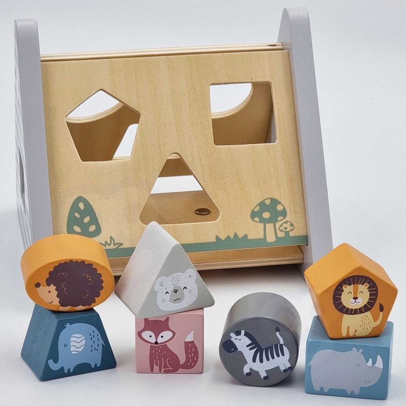 VIGA PolarB Drewniany sorter z klockami piramida Układanka - obrazek 11