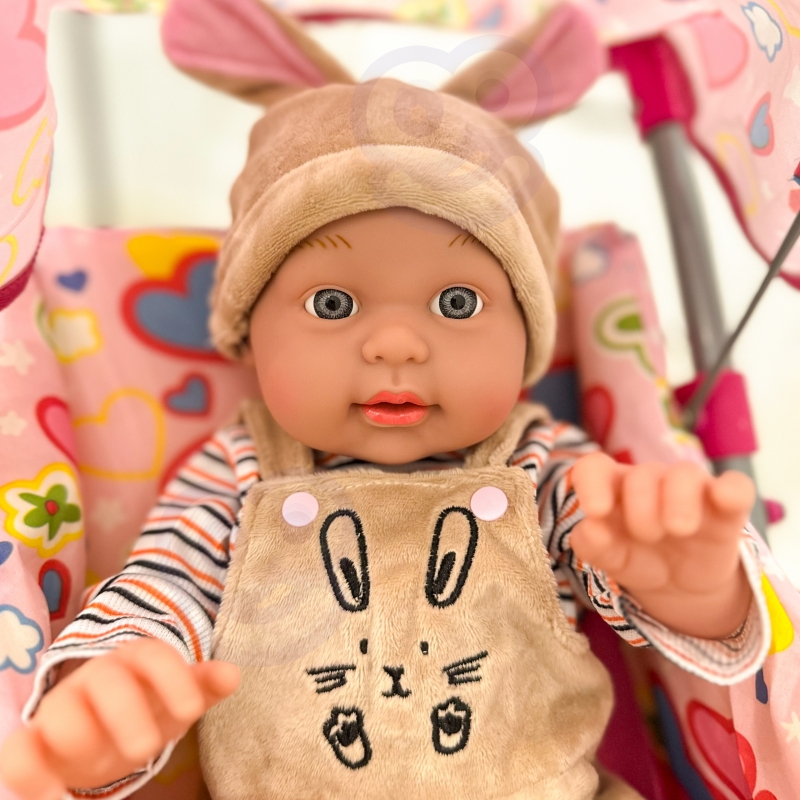 WOOPIE ROYAL Lalka Bobas w Ubranku Króliczek 46 cm - obrazek 6