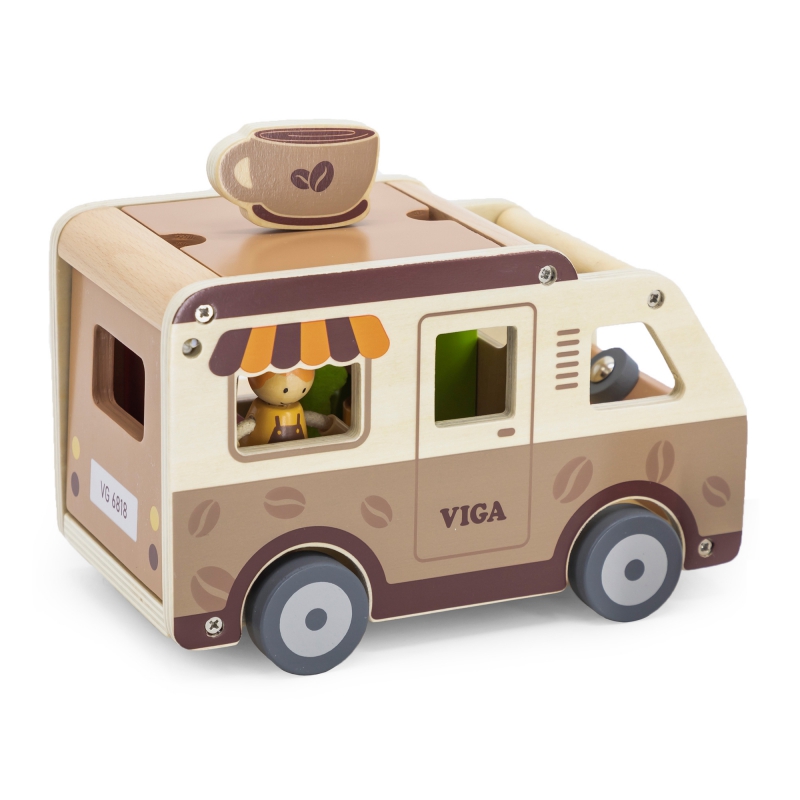 VIGA Food truck Drewniane Auto Kawiarnia Cukiernia - obrazek 4
