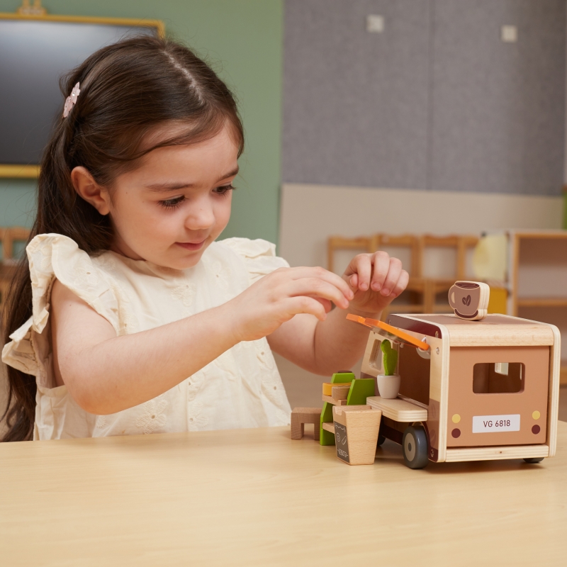 VIGA Food truck Drewniane Auto Kawiarnia Cukiernia - obrazek 5