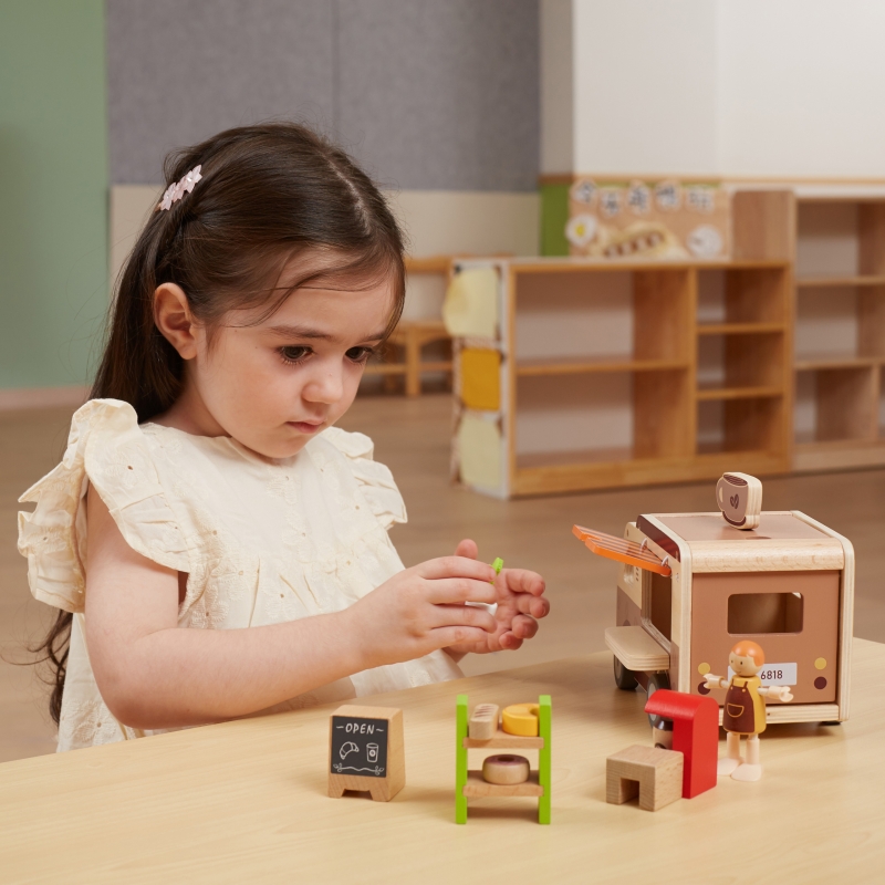 VIGA Food truck Drewniane Auto Kawiarnia Cukiernia - obrazek 7