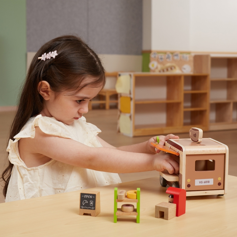 VIGA Food truck Drewniane Auto Kawiarnia Cukiernia - obrazek 8