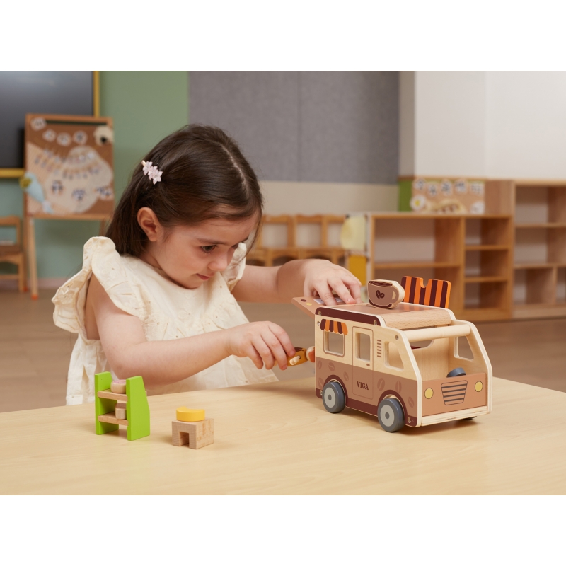 VIGA Food truck Drewniane Auto Kawiarnia Cukiernia - obrazek 10